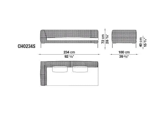 Charles Outdoor Sofa | B&B Italia | JANGEORGe Interior Design