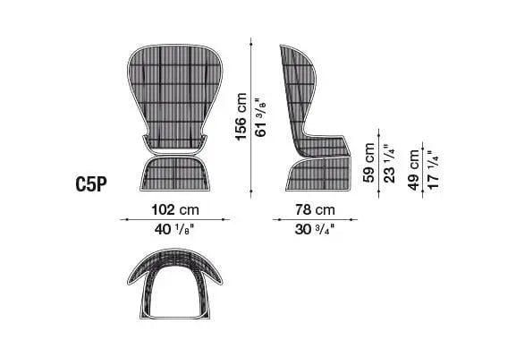 Crinoline Outdoor Armchair | B&B Italia | JANGEORGe Interior Design