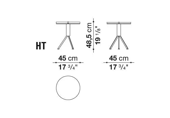 Husk Outdoor Small Table | B&B Italia | JANGEORGe Interior Design