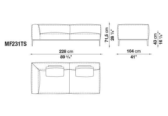 Michel Effe Sofa | B&B Italia | JANGEORGe Interior Design
