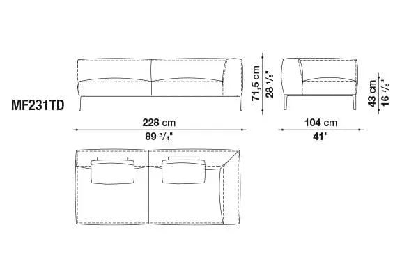 Michel Effe Sofa | B&B Italia | JANGEORGe Interior Design