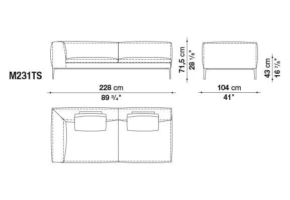 Michel Sofa | B&B Italia | JANGEORGe Interior Design