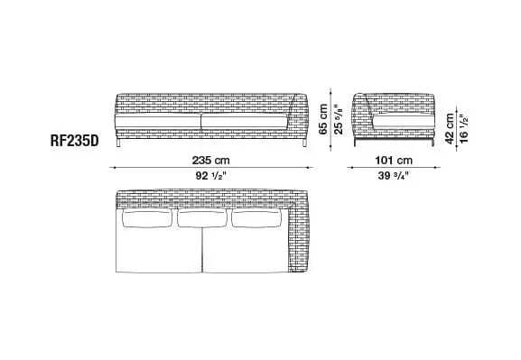 Ray Outdoor Fabric Sofa | B&B Italia | JANGEORGe Interior Design