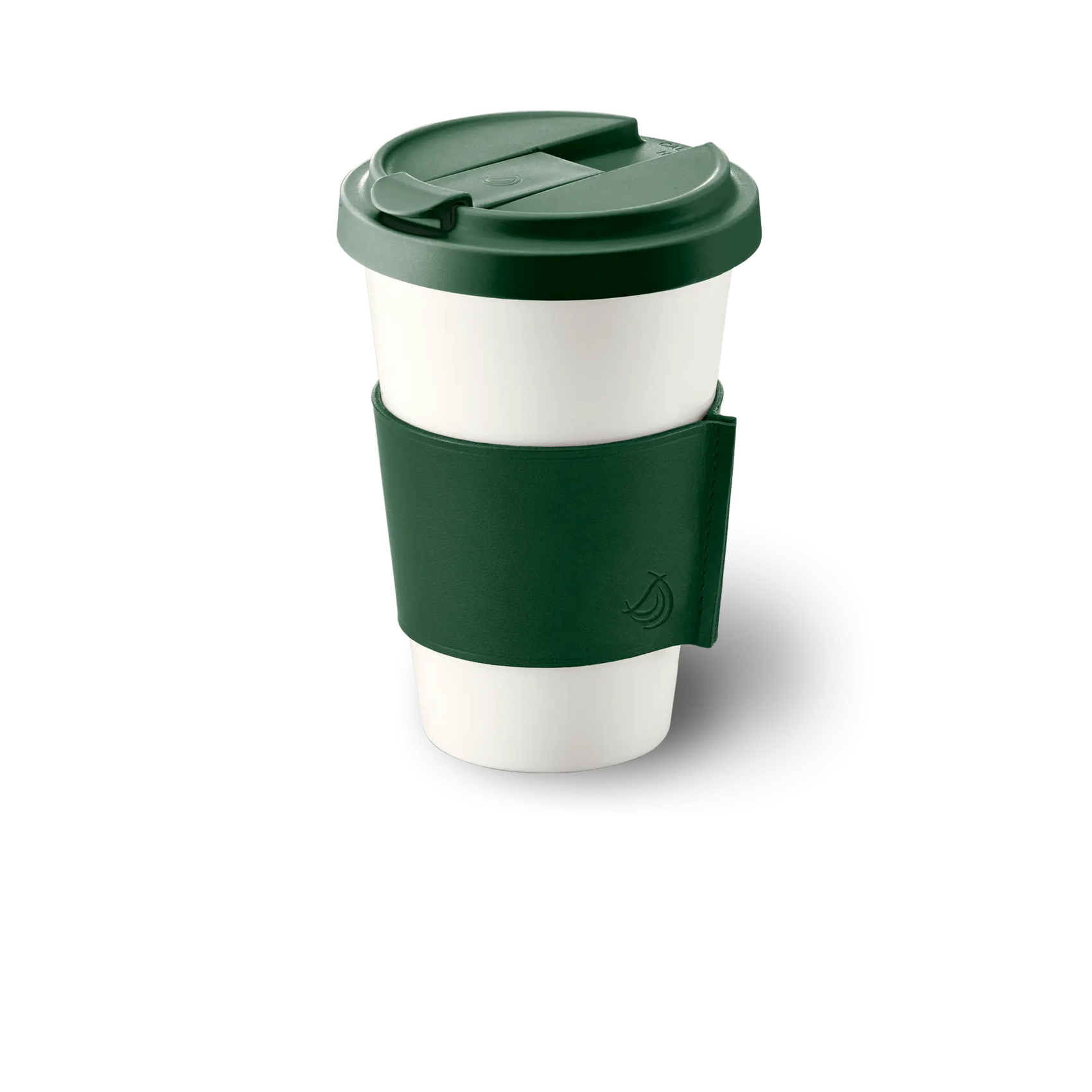 Conical-Cylindrical - Coffee To Go Cup with Leather Sleeve 11.8 fl oz | 0.35L | Dibbern | JANGEORGe Interior Design