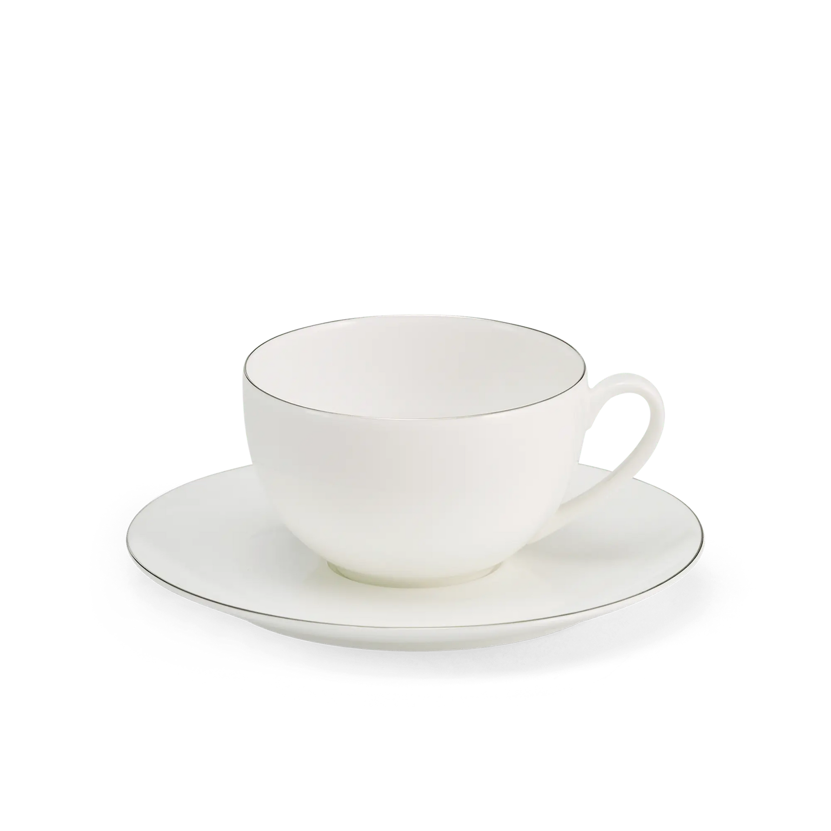 Platin Line - Cafe Au Lait Saucer 6.4in | 16.2cm Ø | Dibbern | JANGEORGe Interior Design