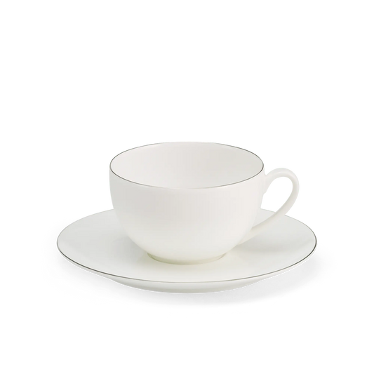 Platin Line - Cafe Au Lait Saucer 6.4in | 16.2cm Ø | Dibbern | JANGEORGe Interior Design