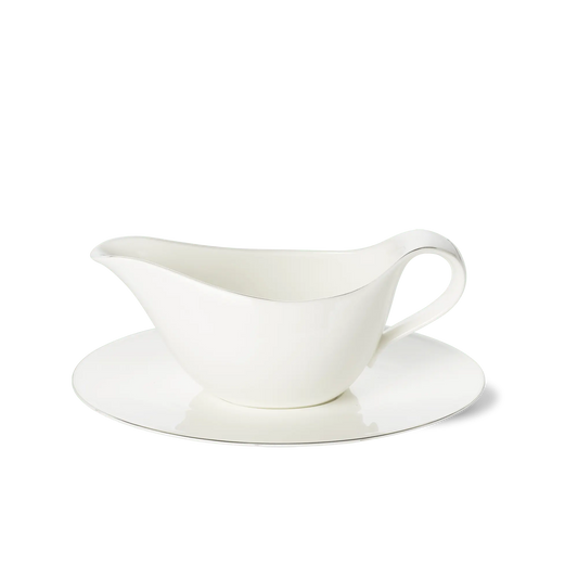 Platin Line - Set - Sauce Boat 15.2 fl oz | 0.45L & Sauce Boat Stand | Dibbern | JANGEORGe Interior Design