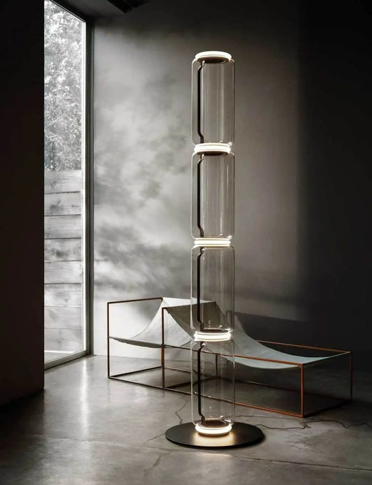 Noctambule Floor Lamp, LED Dimmable, 4 High Cylinders and Large Base | Flos | JANGEORGe Interior Design