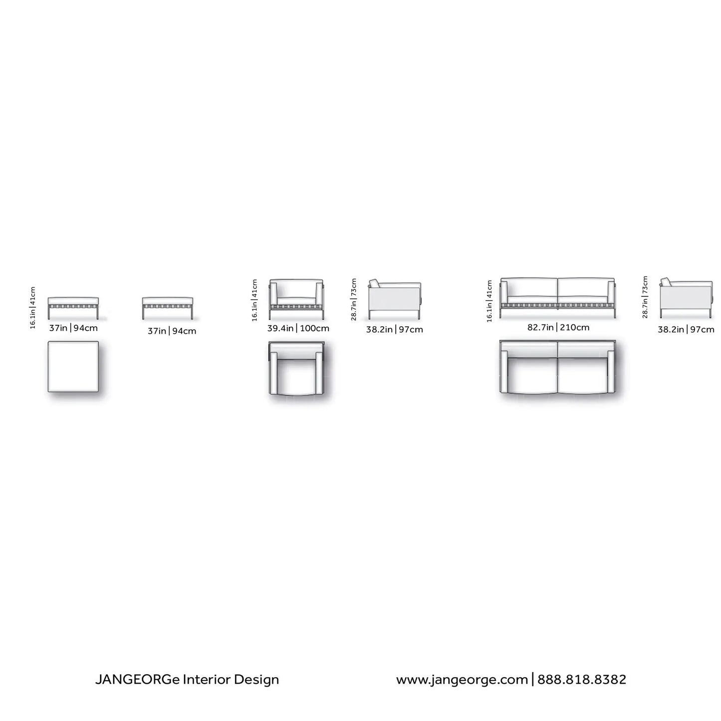 JANGEORGe Interiors & Furniture DePadova Etiquette Outdoor Sofa