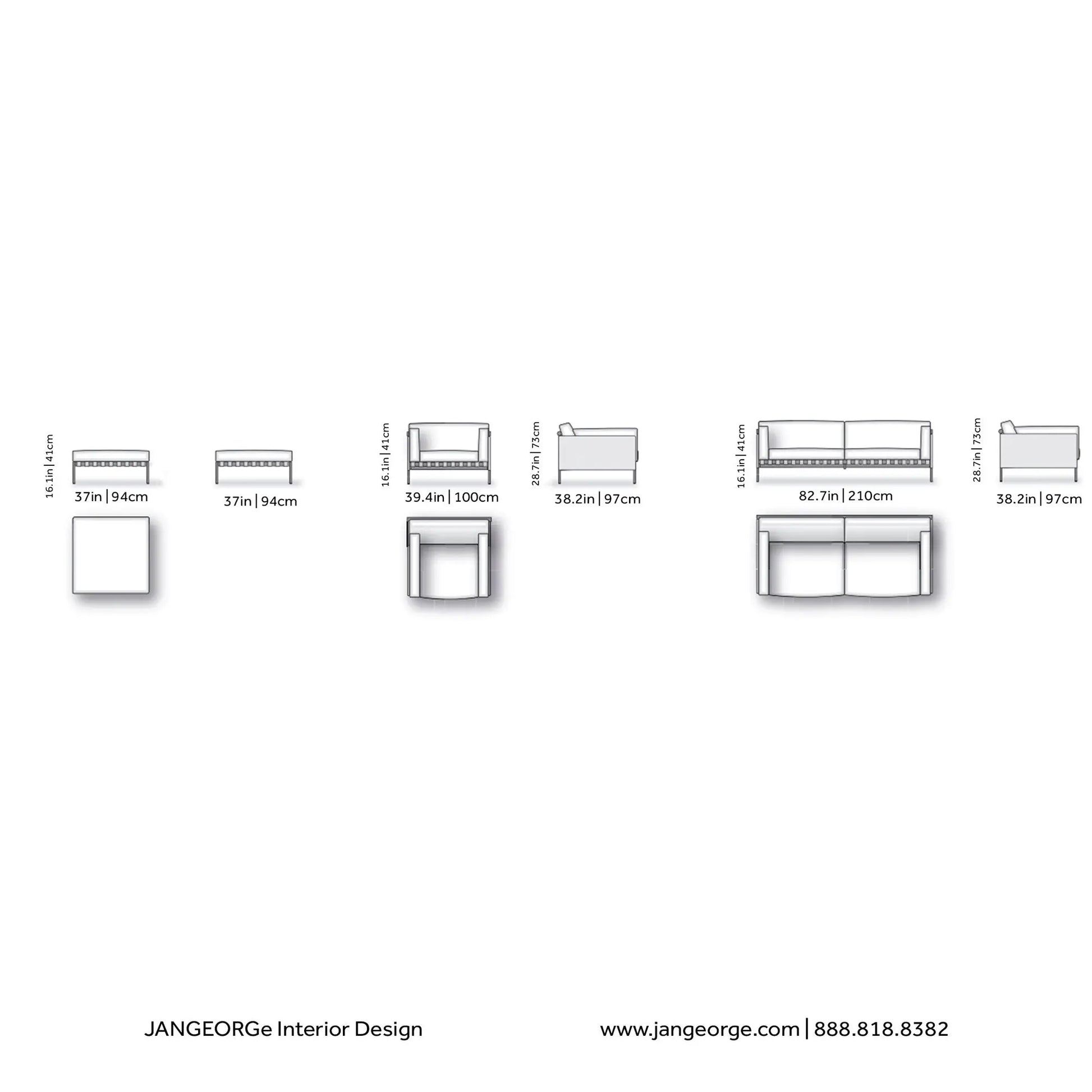 JANGEORGe Interiors & Furniture DePadova Etiquette Outdoor Sofa