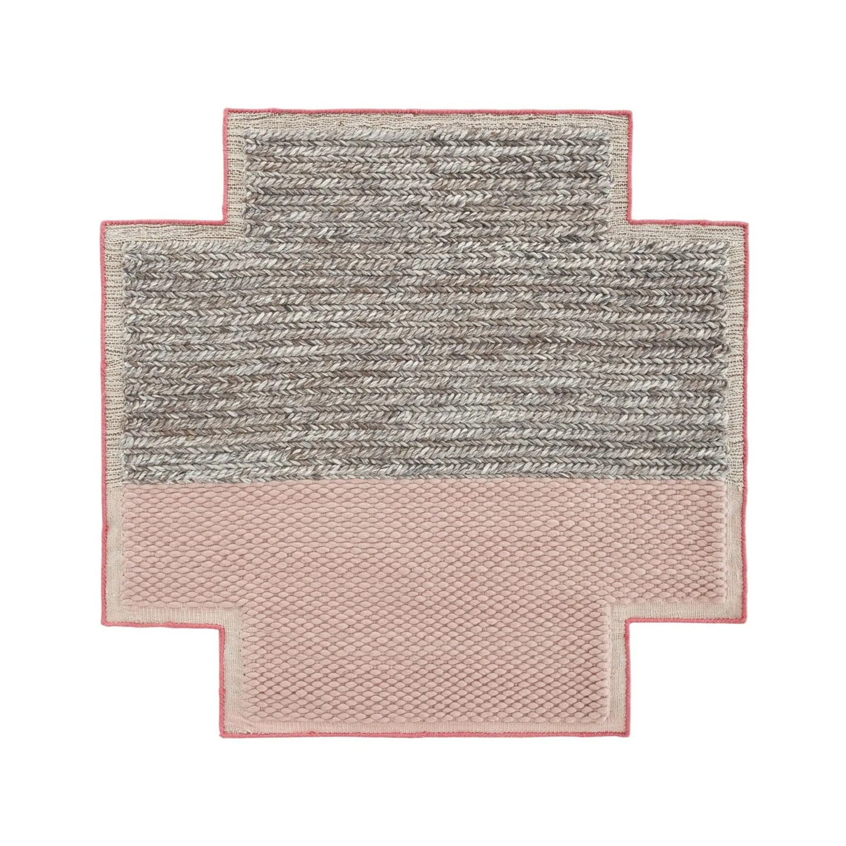 JANGEORGe Interiors & Furniture Gan Rugs Mangas Space Plait Square Rug Pink