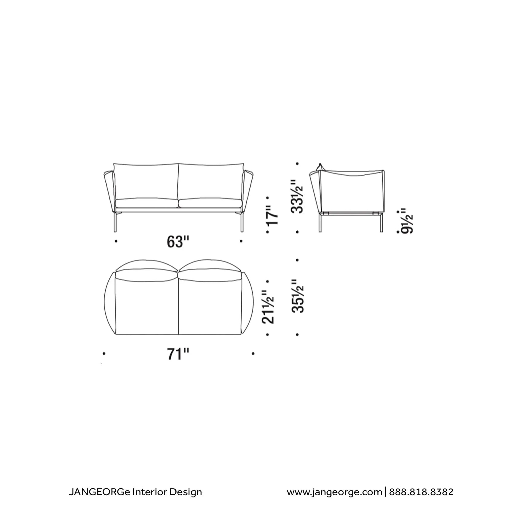 JANGEORGe Interiors & Furniture Moroso Gentry Extra Light Sofa 886